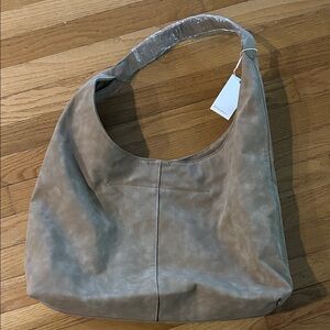 NWT Vici Adler faux suede tan hobo bag